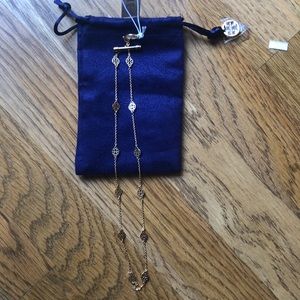 Tory Burch Logo Toggle Short Necklace. NEW.